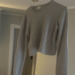 Wilfred Free Light Gray Ribbed Knit Top